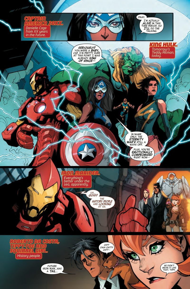Illustration for article titled Exclusive Marvel preview: New Avengers #6 adds the Avengers of 20XX to the fold